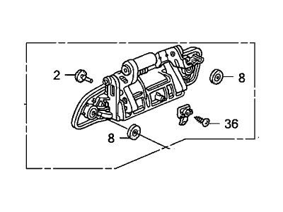 2008 Honda Fit Door Handle - 72680-SLN-A01ZG