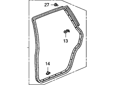 Honda Fit Weather Strip - 72850-SAA-E01