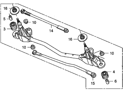 Honda 76530-SLN-A01 Link, FR. Wiper