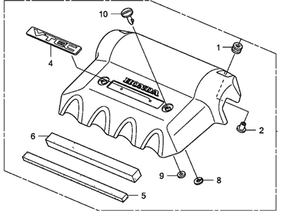 Honda Fit Engine Cover - 17121-RME-A00