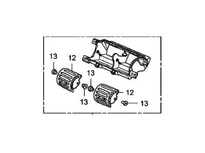 Honda 77610-SAA-G02ZD Outlet Assy., Center *NH675L* (US MONO GRAY SOLID)