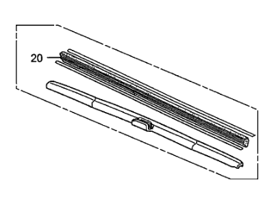 Honda 76620-SLN-A12 Blade, Windshield Wiper (600Mm)