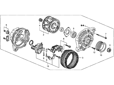 Honda 31100-RSH-004RM Reman, Alternator