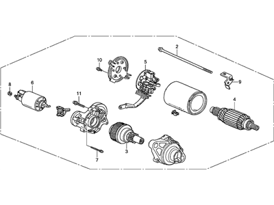 Honda 31200-RDB-A01 Starter Motor Assembly (Sm-44246) (Mitsuba)