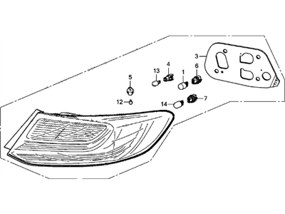 Honda 33500-T3L-A01 Taillight Assy., R.