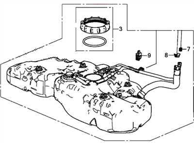 Honda 17044-T3L-A00 Tank Set, Fuel