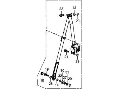 Honda 04818-T3L-A00ZC Outer Set, Left Front Seat Belt (Sandstorm)