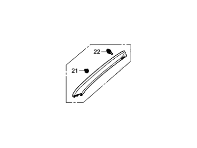 Honda 84151-T3L-A01ZA Garnish Assy., L. FR. Pillar *YR449L* (CASHMERE IVORY)