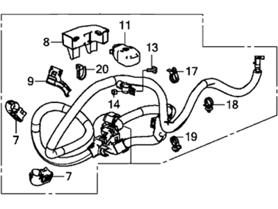 Honda 32410-T2A-A10 Cable Assembly, Sterter