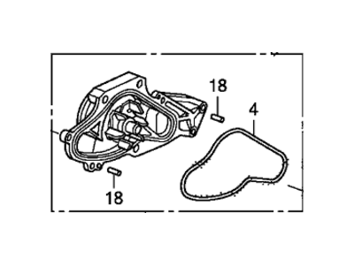 Honda 19200-R70-A11 Water Pump (Magna Powertrain)