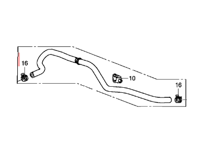 Honda Brake Booster Vacuum Hose - 46402-T2G-A01