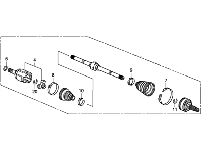 2016 Honda Accord Axle Shaft - 44306-T2A-A71