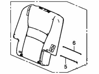 Honda 81321-TG7-A81ZD Cover, Passenger Side Middle Seat-Back Trim (Type Z) (Leather)
