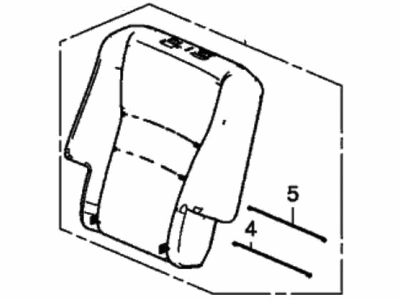 Honda 81721-TG7-A81ZD Cover, Driver Side Middle Seat-Back Trim (Type Z) (Leather)