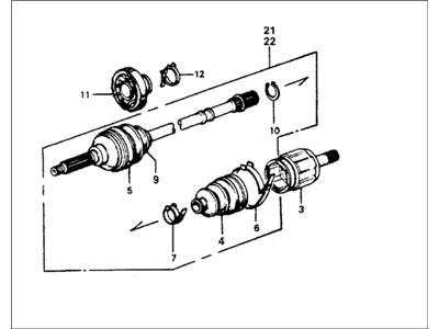 1979 Honda Accord Axle Shaft - 44305-671-023