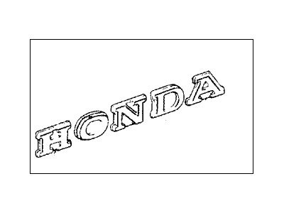 Honda 87320-671-010 Emblem, Rear