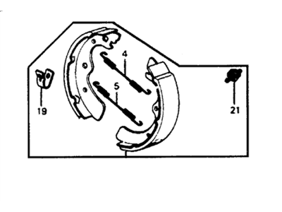 1977 Honda Accord Brake Shoe Set - 06043-671-000