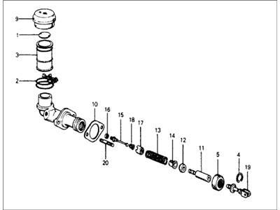 Honda 46920-671-023 Master Cylinder Assembly, Clutch