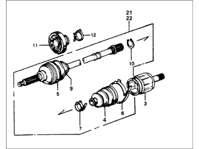 1979 Honda Accord Axle Shaft - 44306-671-033