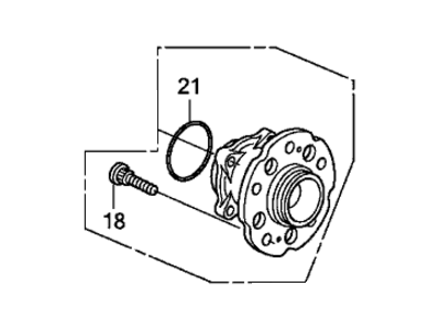 Honda 42200-STX-A02 Bearing Assembly, Rear Hub Unit