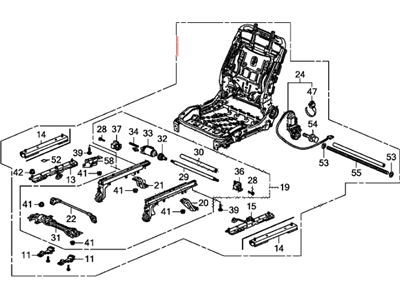 Honda 81126-SZA-A61 Frame, R. FR. Seat