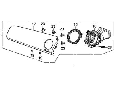 Honda 77550-SZA-A01ZH Panel Assy., Passenger (Upper)*NH167L* (GRAPHITE BLACK)