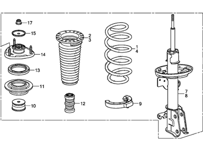 Honda 51601-SZA-A08 Shock Absorber Assembly, Right Front