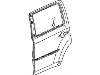 Honda 67550-SZA-A80ZZ Panel, L. RR. Door (DOT)