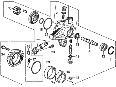 Honda 06561-RN0-307RM Power Steering Pump