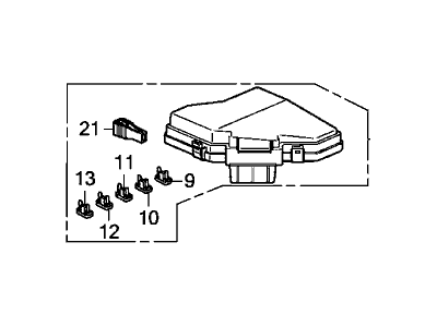 Honda 38256-SZA-A11 Cover, Relay Box (Upper)