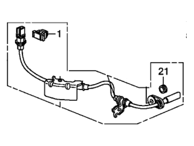 Honda 57470-SZA-A12 Sensor Assembly, Right Rear Abs