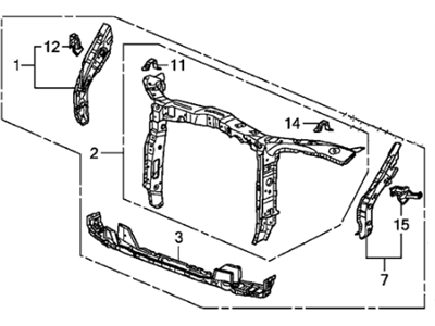 2012 Honda Pilot Radiator Support - 60400-SZA-A01ZZ