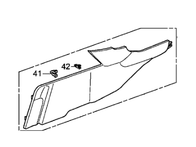 Honda 83409-SZA-A01ZB Garnish Assy., Console *NH167L* (Driver Side) (GRAPHITE BLACK)