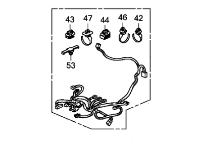 Honda 81606-SZA-A60 Cord, L. Power Seat (8Way) (Memory)