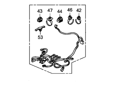 Honda 81606-SZA-A62 Cord, L. Power Seat (8Way) (Memory)