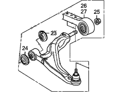 Honda 51360-SZA-A07 Lower-Arm Complete, Left Front