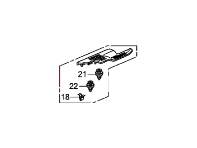 Honda 84211-SZA-A01ZB Garnish Assy., R. RR. Step (Inner) *NH167L* (GRAPHITE BLACK)