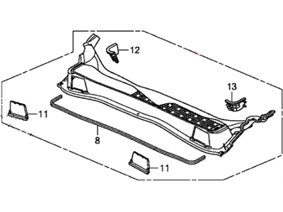 Honda 74200-SZA-A00 Cowl Top Assy., FR.