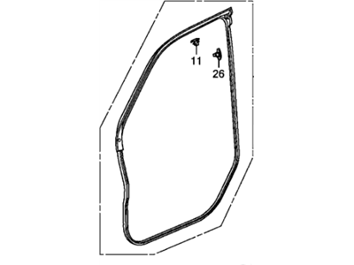 Honda 72310-SZA-A01 Weatherstrip, R. FR. Door