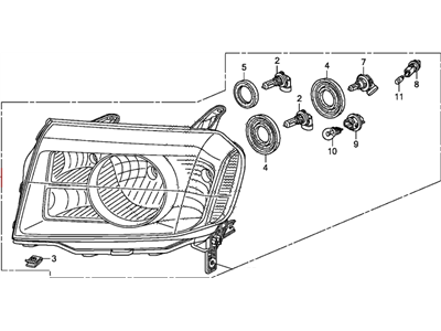 Honda 33150-SZA-A01 Headlight Assembly, Driver Side