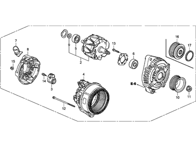 Honda 31100-RGW-A01RM Alternator Assembly (Csf9) (Reman) (Denso)