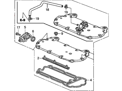 Honda 17140-RN0-A11 Cover Assy., In. Manifold (Upper)