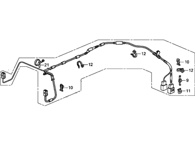 Honda 39160-SZA-A00 Feeder Assembly, Glass Antenna