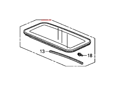 Honda 70200-SZA-A02 Glass Assembly, Sunroof