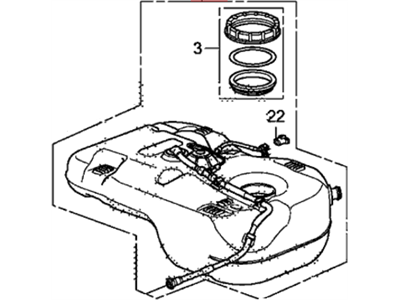 Honda 17044-SZA-A01 Tank Set, Fuel