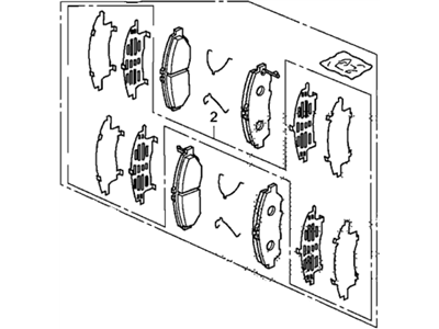 Honda 45022-SZA-A11 Pad Set, Front