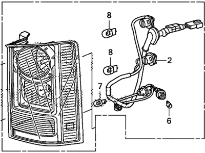 Honda 33500-SZA-A02 Taillight Assy., R.