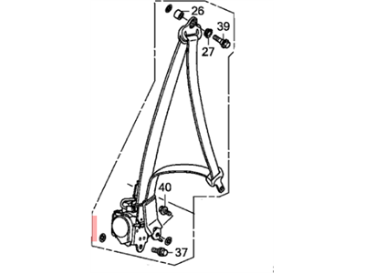 2012 Honda Pilot Seat Belt - 04814-SZA-A01ZB