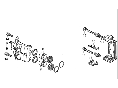 Honda 45019-SZA-A01 Front Clipr Sub-Assembly L