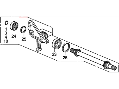 Honda 44500-S3V-A10 Shaft Assembly, Half